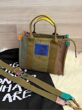 Kurt Geiger London XS Southbank Canvas Tote Bag with Rainbow Pattern
